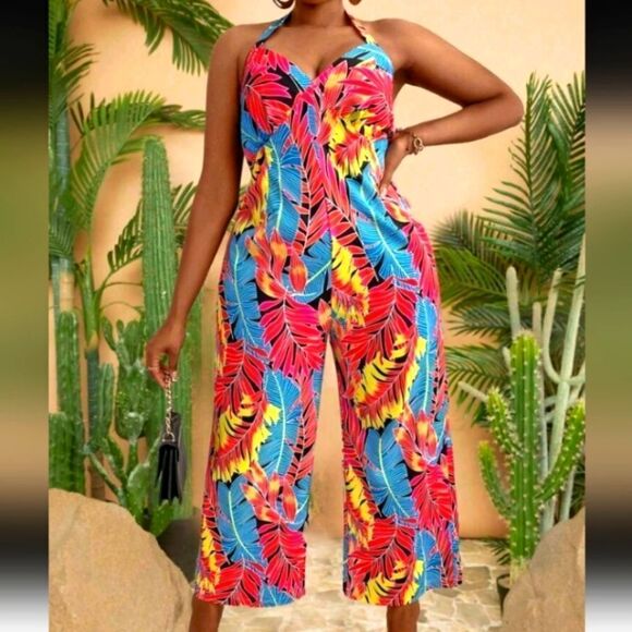 Tropical Jumpsuit size 4Xl - Picture 5 of 6